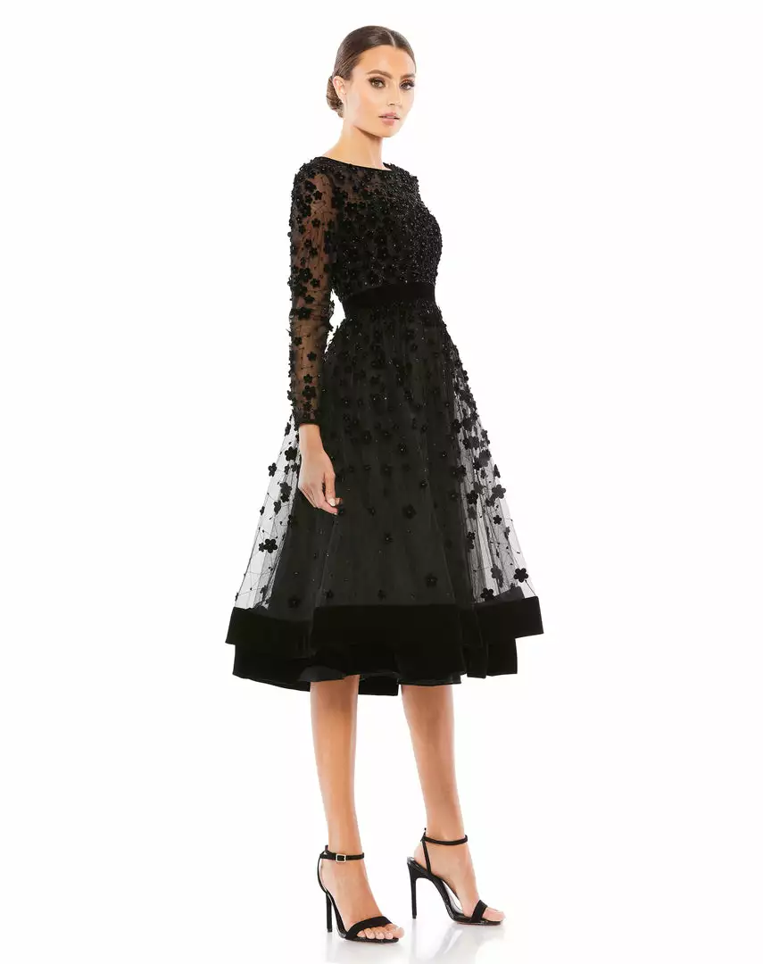 Mac Duggal Shop For Elegant Velvet Floral Cocktail Dress 3 Mac Duggal Shop For Elegant Velvet Floral Cocktail Dress