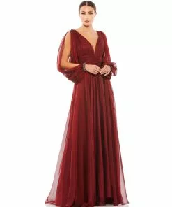 Mac Duggal Shop For Whimsical Chiffon Evening Gown