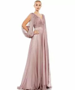 Mac Duggal Shop For Whimsical Chiffon Evening Gown