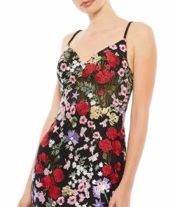 Mac Duggal Floral Lace Gown