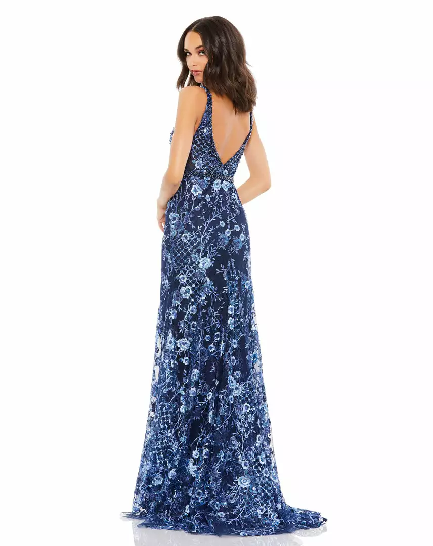 Mac Duggal Shop For Floral Embellished Sleeveless Plunge Neck Gown 5 Mac Duggal Shop For Floral Embellished Sleeveless Plunge Neck Gown