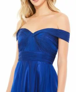 Mac Duggal Off The Shoulder Ruched A Line Gown 8 Mac Duggal Off The Shoulder Ruched A Line Gown