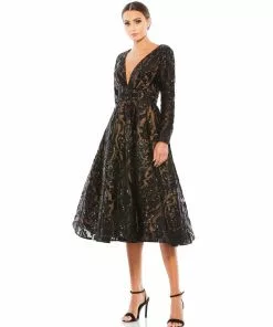 Mac Duggal Sequin Embellished A-Line Cocktail Dress Shop For