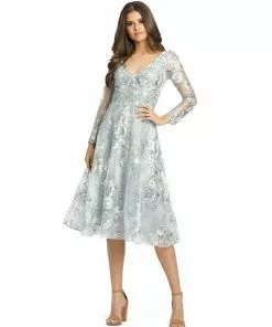 Mac Duggal Sterling Long Sleeve Dress