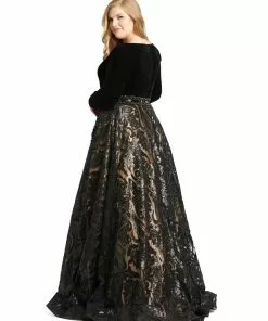 Mac Duggal Beaded Velvet Evening Gown (Plus)