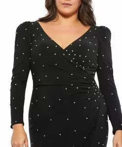 Mac Duggal Shop For Rhinestone Embellished Faux Wrap Jersey Dress (Plus) 5 Mac Duggal Shop For Rhinestone Embellished Faux Wrap Jersey Dress (Plus)