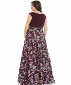 Mac Duggal Floral Embellished Ball Gown (Plus) Mother Of The Bride + Groom Dresses