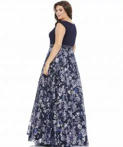 Mac Duggal Floral Embellished Ball Gown (Plus) Mother Of The Bride + Groom Dresses