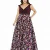 Mac Duggal Floral Embellished Ball Gown (Plus) Mother Of The Bride + Groom Dresses