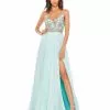 Mac Duggal Jewel Encrusted Thigh High Slit Gown Shop For