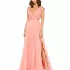 Mac Duggal Shop For Chiffon Beaded Cap Sleeve A Line Gown
