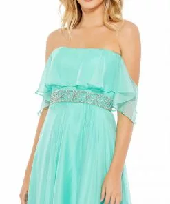 Mac Duggal Shop For Flowy Off-the-Shoulder Gown