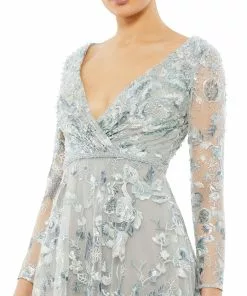 Mac Duggal Embellished V Neck Illusion Long Sleeve A Line Gown Shop For 8 Mac Duggal Embellished V Neck Illusion Long Sleeve A Line Gown Shop For