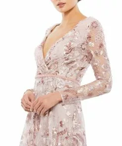 Mac Duggal Embellished V Neck Illusion Long Sleeve A Line Gown Shop For 11 Mac Duggal Embellished V Neck Illusion Long Sleeve A Line Gown Shop For