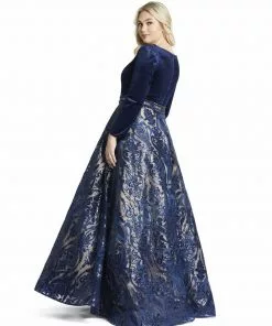 Mac Duggal Midnight Velvet A-Line Evening Gown (Plus) Shop For
