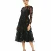 Mac Duggal Shop For Floral Embellished Illusion Cocktail Dress