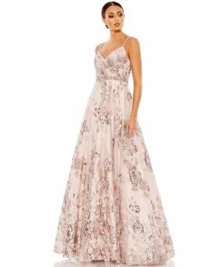 Mac Duggal Embellished A Line Gown With Cutouts Shop For