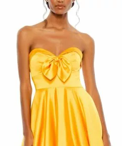 Mac Duggal Shop For Bow Sweetheart Strapless A Line Gown