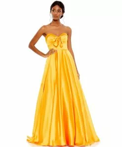 Mac Duggal Shop For Bow Sweetheart Strapless A Line Gown