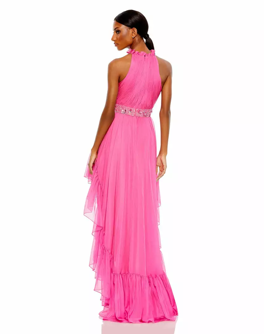 Mac Duggal Halter Neck High Low Flowy Gown Shop For 3 Mac Duggal Halter Neck High Low Flowy Gown Shop For