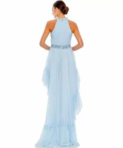 Mac Duggal Halter Neck High Low Flowy Gown Shop For 14 Mac Duggal Halter Neck High Low Flowy Gown Shop For