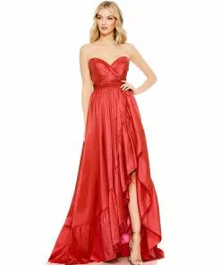 Mac Duggal Asymmetrical Strapless Ruffle Gown 12 Mac Duggal Asymmetrical Strapless Ruffle Gown