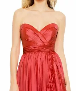 Mac Duggal Asymmetrical Strapless Ruffle Gown 15 Mac Duggal Asymmetrical Strapless Ruffle Gown