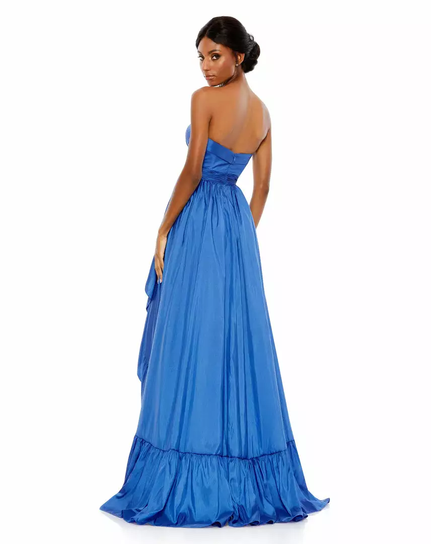 Mac Duggal Asymmetrical Strapless Ruffle Gown 2 Mac Duggal Asymmetrical Strapless Ruffle Gown
