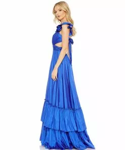 Mac Duggal Ruffle Shoulder Cut Out Gown 19 Mac Duggal Ruffle Shoulder Cut Out Gown