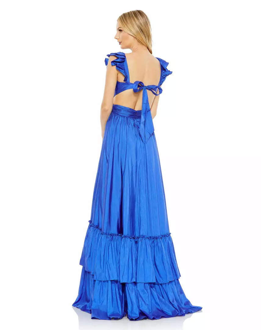 Mac Duggal Ruffle Shoulder Cut Out Gown 10 Mac Duggal Ruffle Shoulder Cut Out Gown