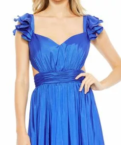 Mac Duggal Ruffle Shoulder Cut Out Gown 21 Mac Duggal Ruffle Shoulder Cut Out Gown