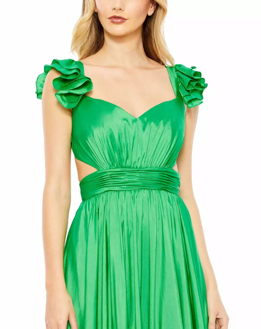 Mac Duggal Ruffle Shoulder Cut Out Gown 7 Mac Duggal Ruffle Shoulder Cut Out Gown