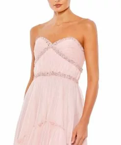 Mac Duggal Beaded Ruffle High Low Gown Shop For