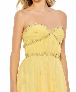 Mac Duggal Beaded Ruffle High Low Gown Shop For