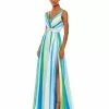Mac Duggal Striped Multi Sleeveless Gown Shop For