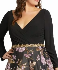 Mac Duggal Shop For Wrap Over V-Neck Ballgown | Final Sale