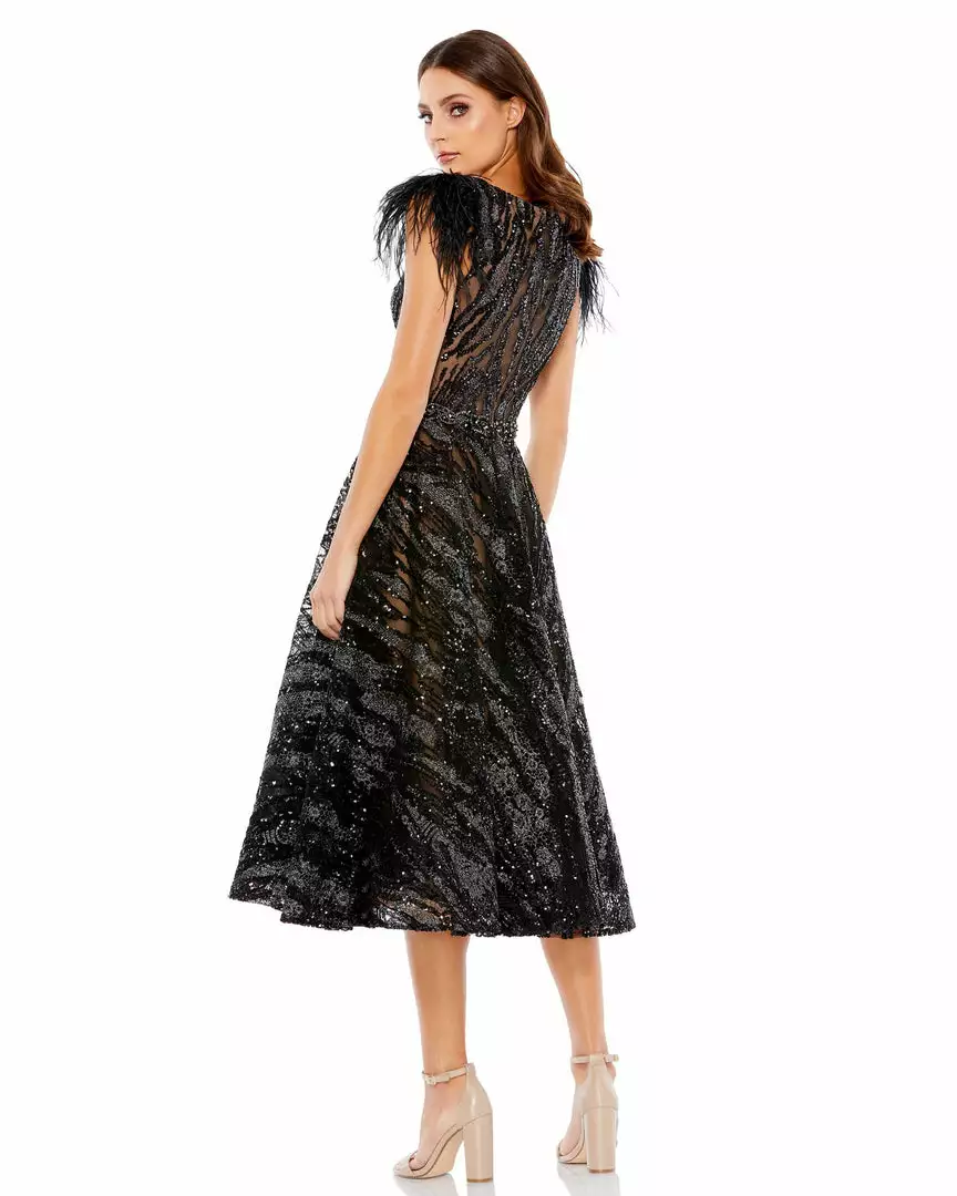 Mac Duggal Embellished Feather Cap Sleeve Cocktail Dress Shop For 2 Mac Duggal Embellished Feather Cap Sleeve Cocktail Dress Shop For