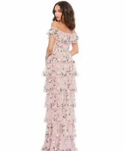 Mac Duggal Layered Floral Embellished Maxi Dress Shop For 10 Mac Duggal Layered Floral Embellished Maxi Dress Shop For