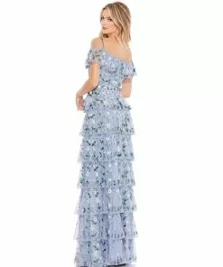 Mac Duggal Layered Floral Embellished Maxi Dress Shop For