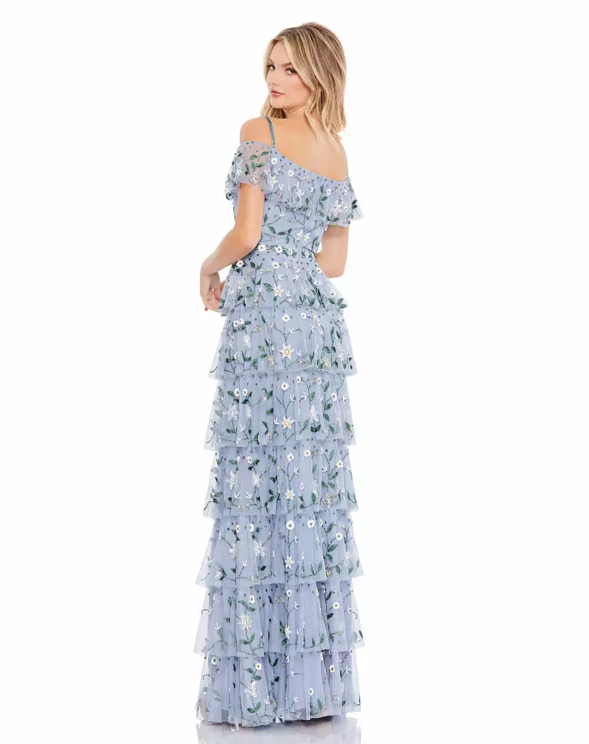 Mac Duggal Layered Floral Embellished Maxi Dress Shop For 2 Mac Duggal Layered Floral Embellished Maxi Dress Shop For