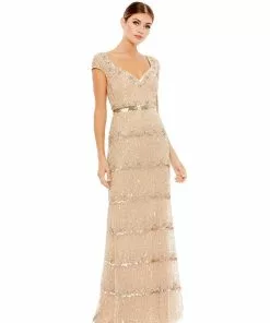 Mac Duggal Sweetheart Neckline Sequin Gown