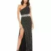 Mac Duggal Shop For Rhinestone One-Shoulder Column Gown