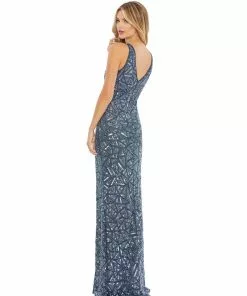 Mac Duggal Geometric Embellished V Neck Sleeveless Gown Shop For 10 Mac Duggal Geometric Embellished V Neck Sleeveless Gown Shop For