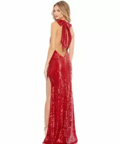 Mac Duggal Bow Accented Low Back Evening Gown Shop For