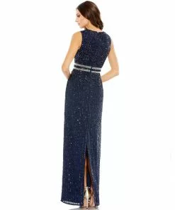 Mac Duggal Sleeveless Sequin Column Gown 14 Mac Duggal Sleeveless Sequin Column Gown