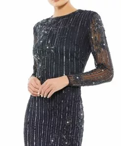 Mac Duggal Shop For Embellished High Neck Illusion Long Sleeve Gown 8 Mac Duggal Shop For Embellished High Neck Illusion Long Sleeve Gown