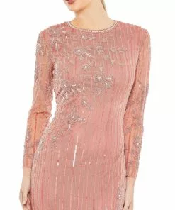 Mac Duggal Shop For Embellished High Neck Illusion Long Sleeve Gown 11 Mac Duggal Shop For Embellished High Neck Illusion Long Sleeve Gown