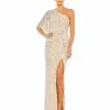 Mac Duggal Shop For Embellished One Shoulder Draped Gown