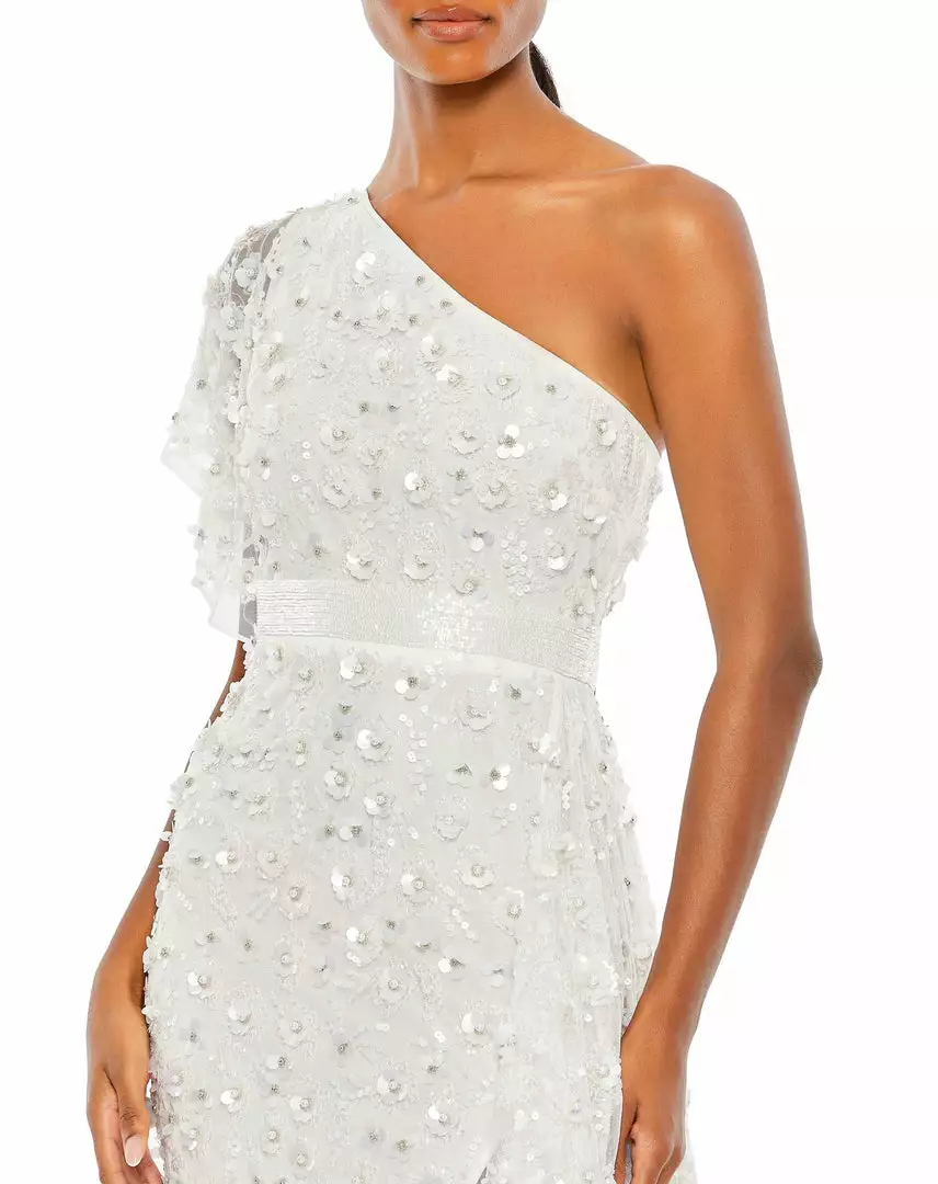 Mac Duggal Asymmetric Beaded One Shoulder Gown 3 Mac Duggal Asymmetric Beaded One Shoulder Gown