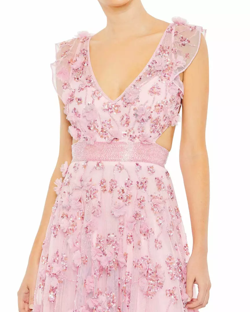 Mac Duggal Shop For Floral Embellished Lace Up Flowy Gown 3 Mac Duggal Shop For Floral Embellished Lace Up Flowy Gown